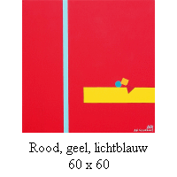 Rood, geel, lichtblauw